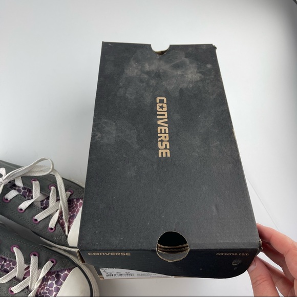 Converse All Star Kids Shoes Size 4 Purple and Gray - Picture 9 of 9